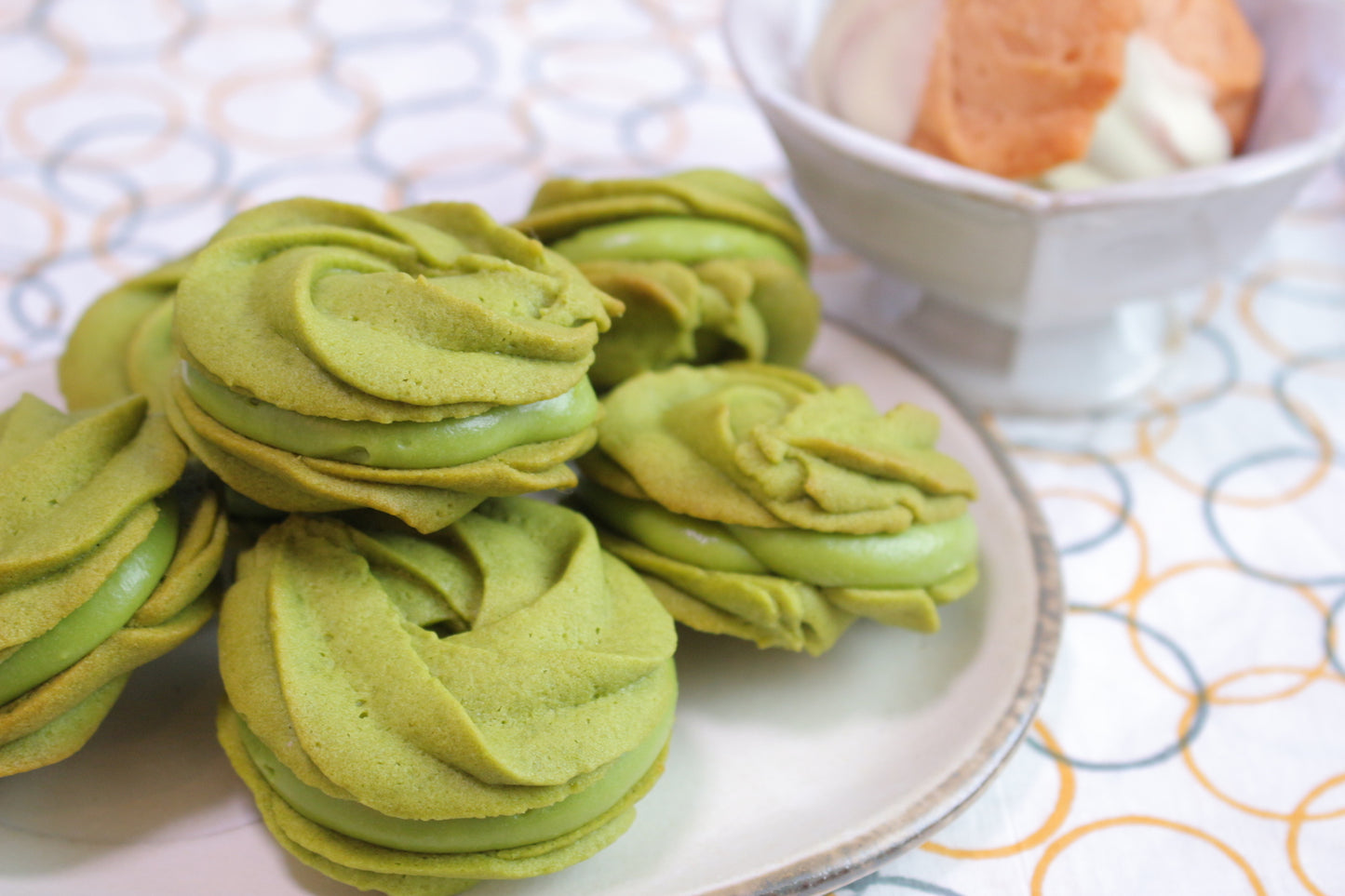 【F】抹茶クッキー(クリーム入り)